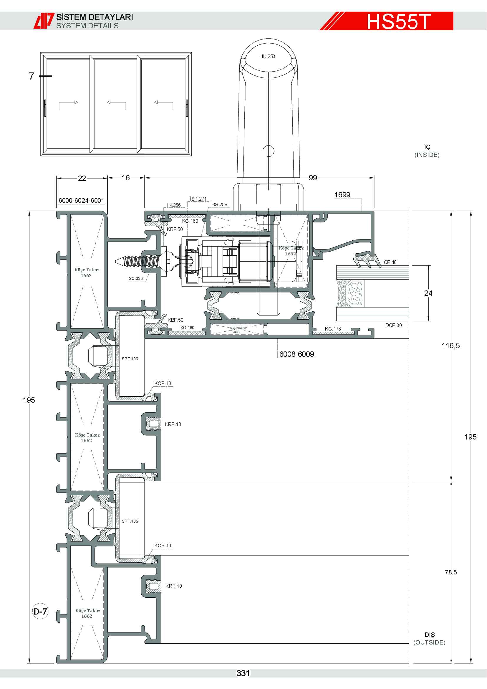 HEBESCHİEBE SÜRME ALÜMİNYUM 38